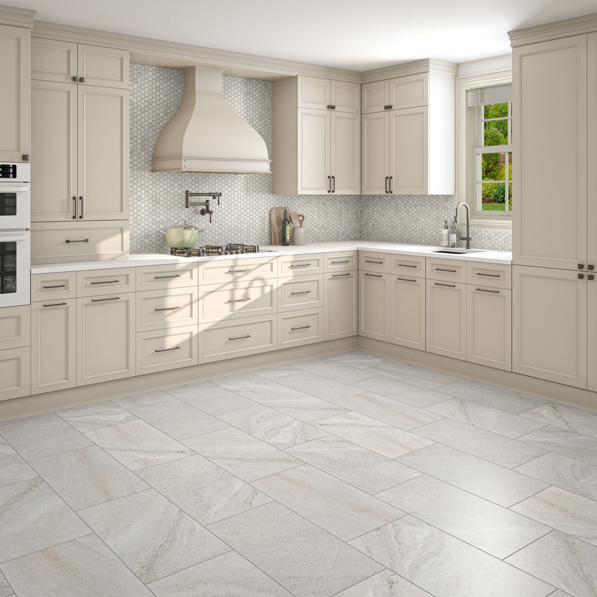 60x120 Carrara White Marble Effect